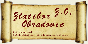 Zlatibor Obradović vizit kartica
